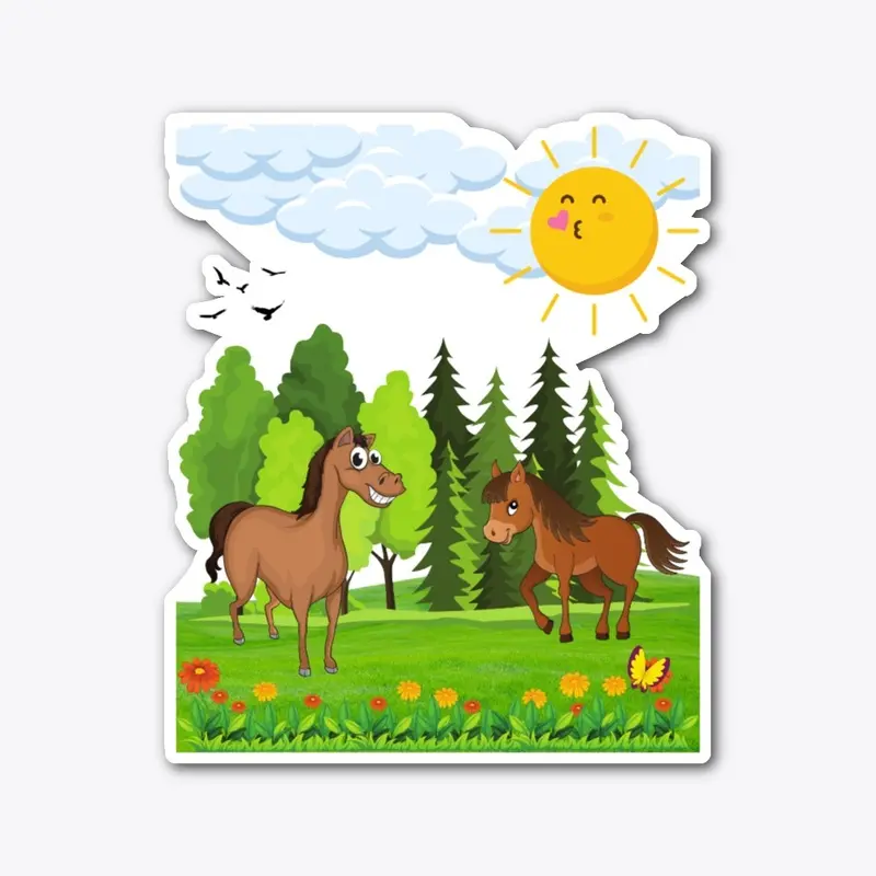 Little horses design for kids