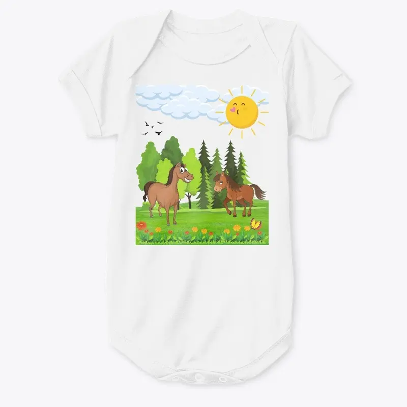 Little horses design for kids